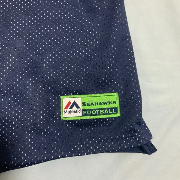Majestic SEATTLE SEAHAWKS Team Blue NFL FOOTBALL T-SHIRT Lady Fan Women's XL - Picture 3 of 10